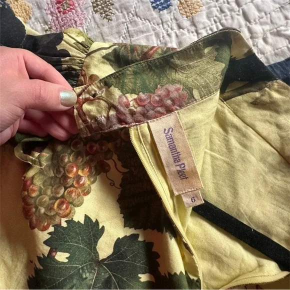 Samantha Pleet Multicolor Leaf Print Midi Dress - Picture 5 of 5